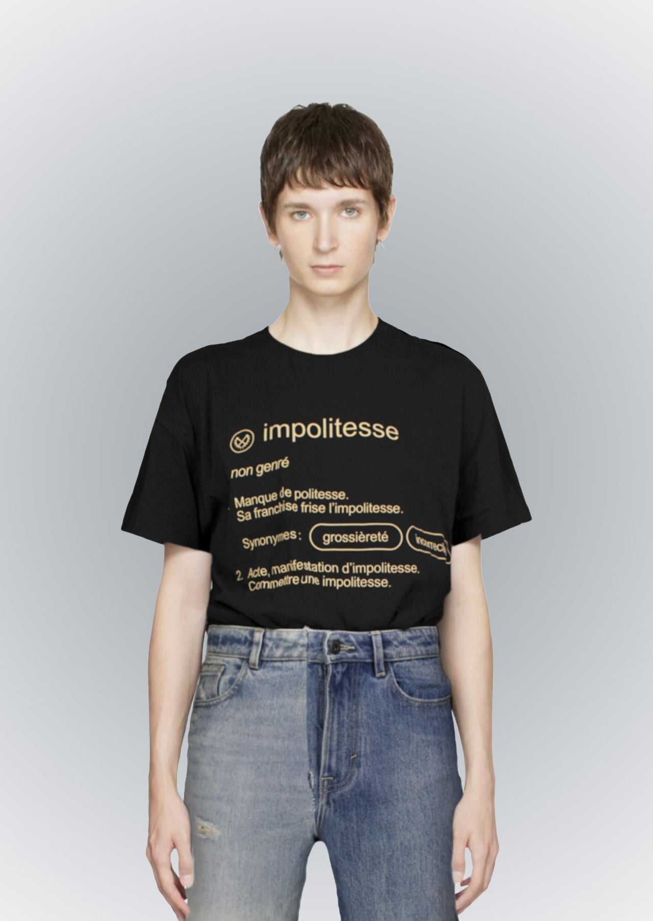 BLACK IMPOLITESSE DEFINITION T-SHIRT - IMPOLITESSE