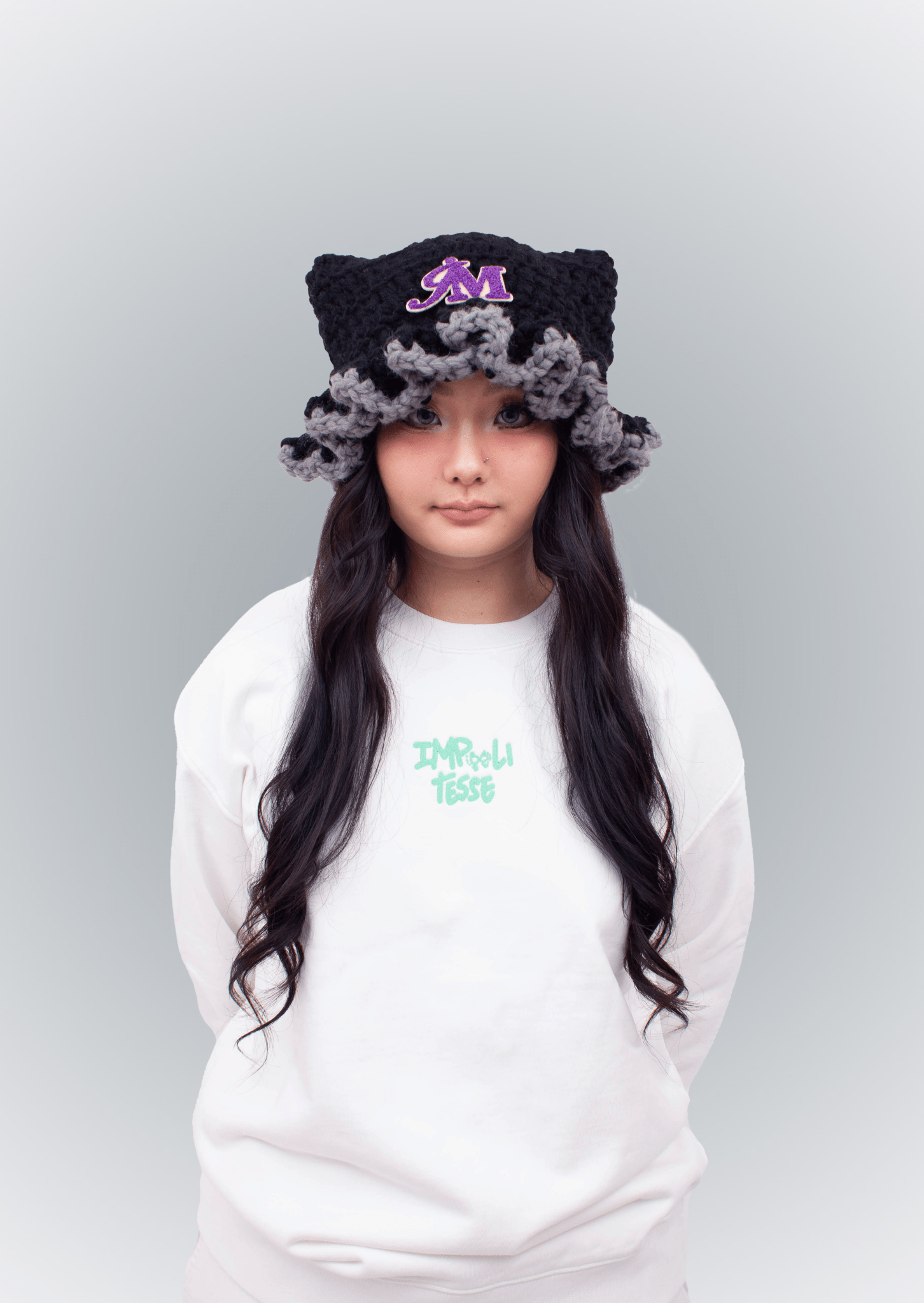 BLACK IMPOLICATESSE KNIT CAP - IMPOLITESSE