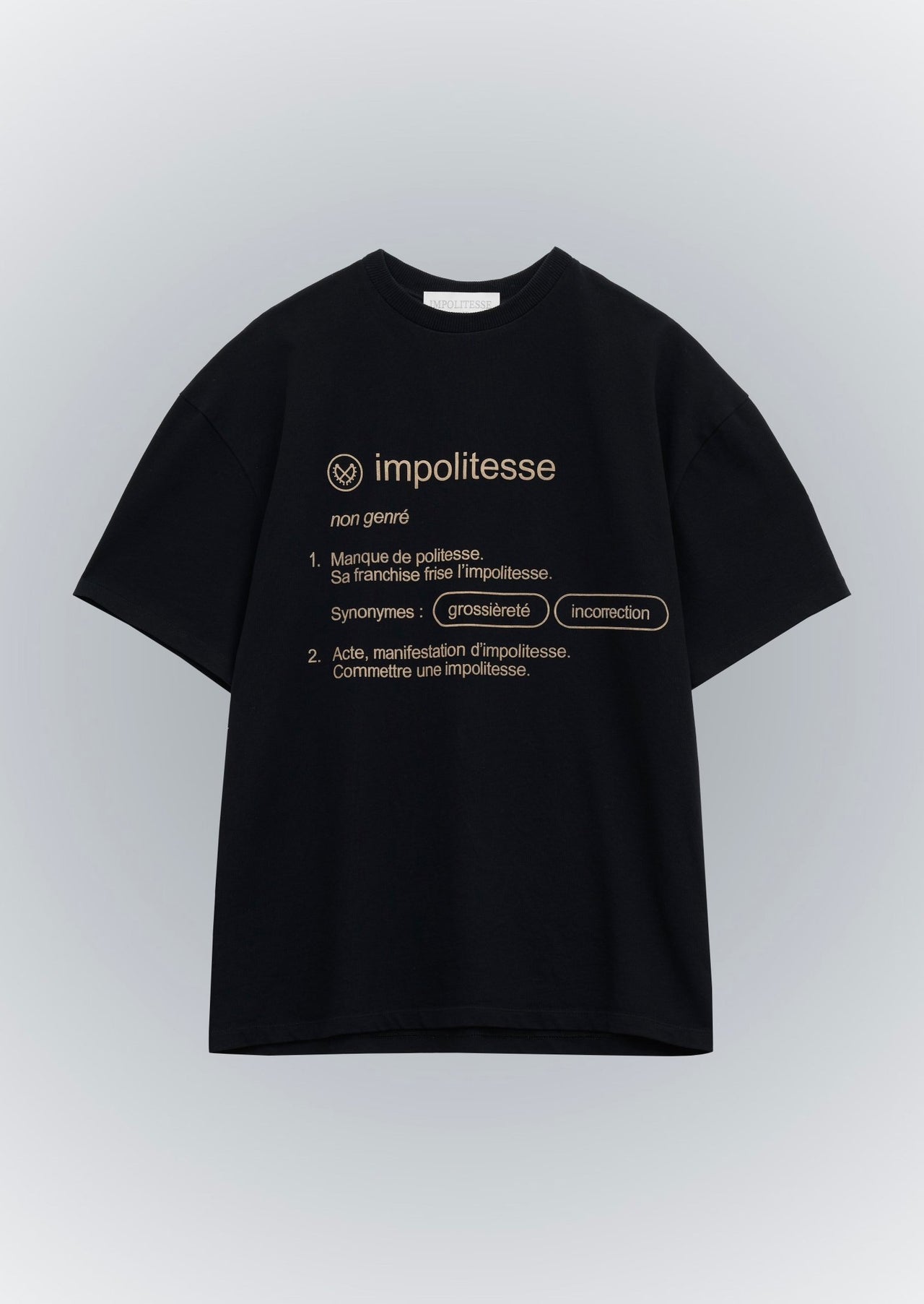 BLACK IMPOLITESSE DEFINITION T-SHIRT - IMPOLITESSE